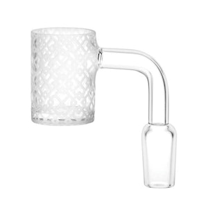 Accessories - Interlocking Diamonds Etched Quartz Banger - 14mm M