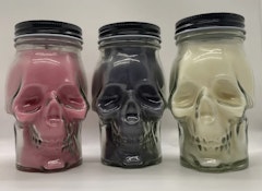Skull Golden Flamez Candle