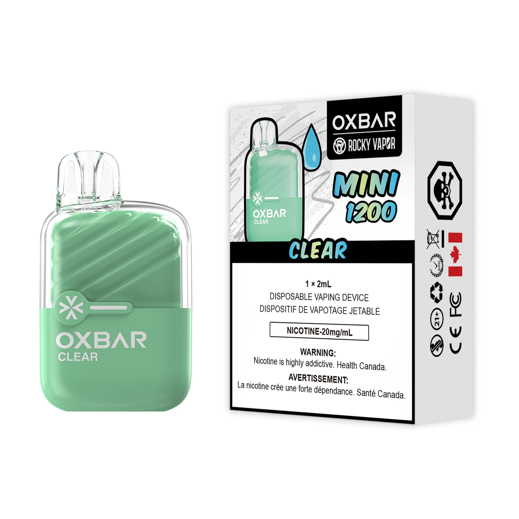 Oxbar - Rocky Vapor Oxbar Mini 1200 - Clear Main Image