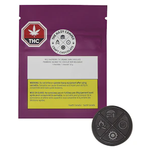 The Hazy Camper - Wild Raspberry THC Organic Dark Chocolate 1 Pack Chocolates