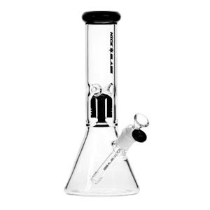 Nice Glass - Nice Glass - 11" Tall 4-Arm Mini Perc Beaker - Black
