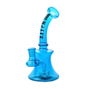 Castle Glass - 7" 7mm Mini Electroplated Castle Glass Rig (Blue)