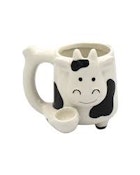 Ceramic Coffee Mug Pipe - Cow