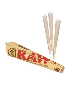RAW - RAW - Classic Natural Unrefined Pre-Rolled Cones King Size Pack / 3