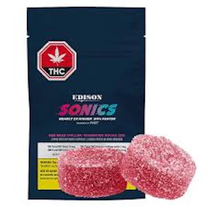EDISON - Edison Sonics Red Razz Chiller 1:1 CBD / THC Nano Soft Chews