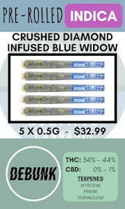 Debunk - DEBUNK - 5PK BLUE WIDOW CRUSHED DIAMOND INFUSED PRS