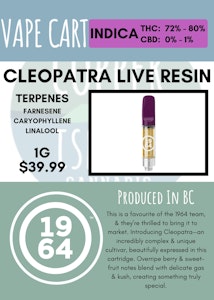 1964 - 1964 - CLEOPATRA FSE RESIN CART