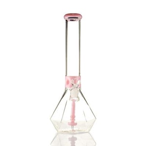 Distant Shores Trading Co. - Pink Glass Bong w Perc