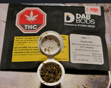 Dab Bods - Grape Ape 2g Infused Milled Flower - Dab Bods