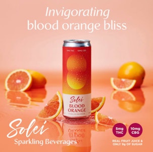 Solei - Blood Orange 2:1 CBG:THC 355ml Sparkling Beverage - Solei