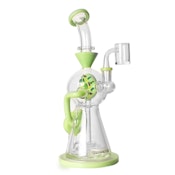 Red Eye Glass 12" Donut Concentrate Recycler - Green