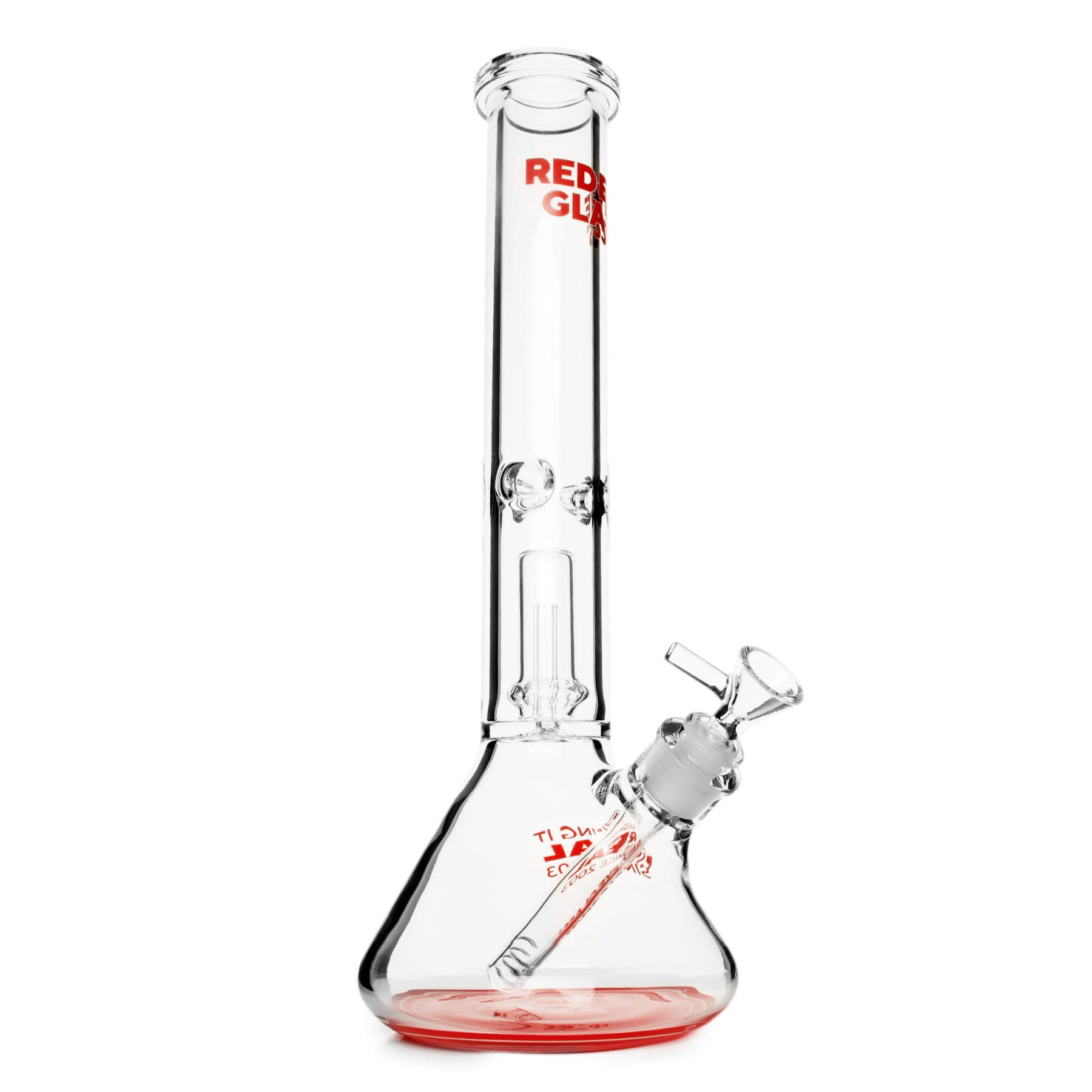 RED EYE TEK GLASS - Red Eye Glass 15" 7mm Thick Modern Since 2003 Dual Chamber Beaker Base Water Pipe Main Image