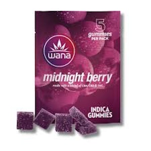Wana Classic - Classic Midnight Berry Indica CBN/CBD 5 x 4.5g Soft Chews