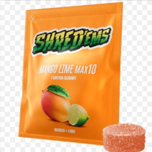 SHRED'EMS - Mango Lime Sativa 1pc Soft Chew - Shred'ems