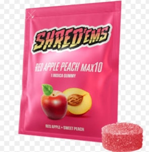 SHRED'EMS - Red Apple Peach Indica 1pc Soft Chew - Shred'Ems