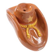 Wacky Bowlz - Ceramic Cowboy Hat 4" Pipe