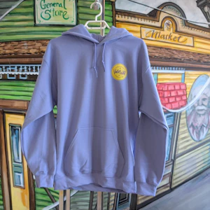 Violet Wild  - SHOP HOODIE - VIOLET W/ YELLOW LOGO - MEDIUM