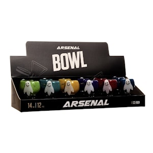 Smoke Arsenal  - Arsenal 14mm Party Ghost Glass Bowl - Assorted