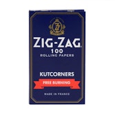 Zig Zag Blue Kutcorner Free Burning Rolling Papers Single Wide
