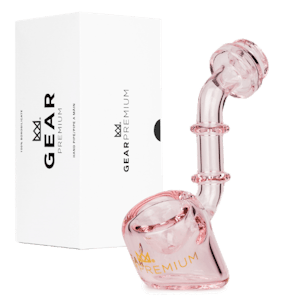 Gear Premium - Glass Pipes - 4" Odin Upright Sherlock Hand Pipe (Pink)