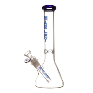 Smoke Arsenal - 11 Inch 5mm Marley Clear Beaker Bong (Blue)
