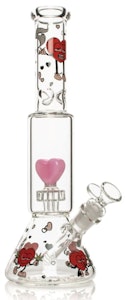 West Coast Gifts - 12" Dual Chamber Smoking Hearts Bong