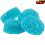 Shred'ems | 1:2 Sour Blue Razzberry THC:CBD Gummies | 4PC