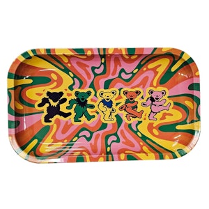 SmokeArs - Blazy Susan Grateful Dead Dancing Bears Metal Rolling Tray - Medium