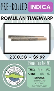 Weathered Islands Craft Cannabis - WEATHERED ISLANDS - 2PK ROMULAN TIMEWARP PRS