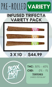 BOXHOT Fatties - BOXHOT - INFUSED TRIFECTA OF BLUNT SMOKING POWER 3PK PRS