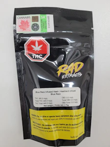 Open Fields Distribution  - Rad Extracts Blue Razz Infused Hash 1.75g