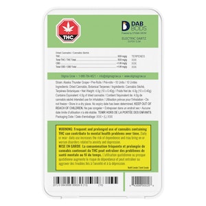 Dab Bods - Alaska Thunder Grape Super Slim Electric Dartz 10 x 0.4g Pre-Rolls