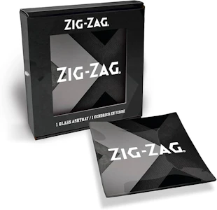 Zig-Zag - Zig-Zag - Shatter Resistant Glass Ashtray (Black)