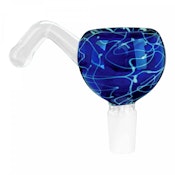 Red Eye Glass - Blue & White 14mm Glass-On-Glass Van Halen Pull-Out