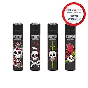 CLIPPER - Clipper Tattoo Skulls Series Lighter