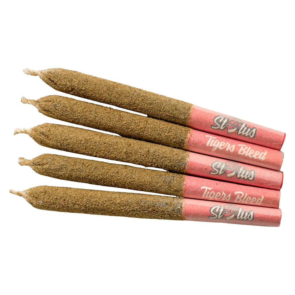 STATUS - Tigers Bleed Liquid Diamond & Kief Infused Pre-Rolls 5 x 0.25g Main Image