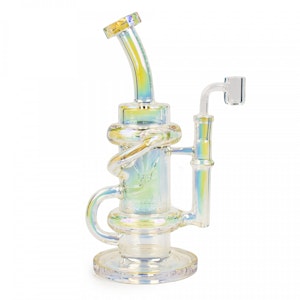 West Coast Craft - 9.5" Rainbow Metallic Terminator Finish Glitch Klein Recycler Rig