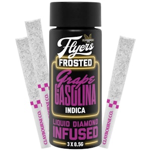 CLAYBOURNE - CLAYBOURNE Frosted Flyers Grape Gasolina Liquid Diamond - DF INFPRs (Indica) 3 x .5g