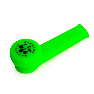 LIT SILICONE  - 3.5" HAND PIPE - GREEN