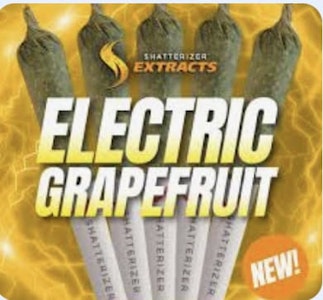 Shatterizer - Shatterizer Electric Grapefruit 5 x 0.5g Shatter Infused Pre-Rolls