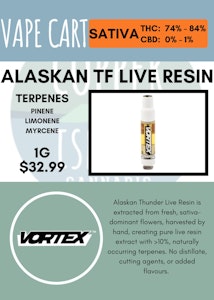 Vortex - VORTEX - ALASKAN TF LIVE RESIN CART