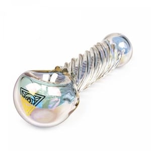 Red Eye Glass - RED EYE - 4" Metallic Terminator Finish Twister Hand Pipe (Blue)