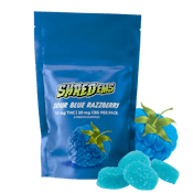 Sour Blue Razzberry 2:1 CBD:THC Gummies - SHRED'EMS - 18