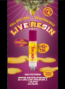 ness - Strawberry Jack Liquid Live Resin 1g Prefilled Vape Cartridge Ness