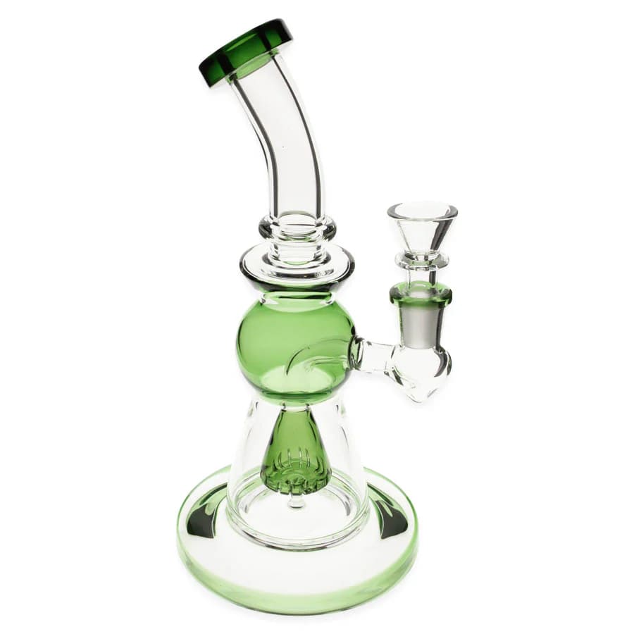Cone Perc Sphered Bubbler - Green