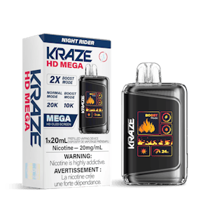 Accessories - Kraze HD Mega Night Rider 20k Puffs Disposable Vape