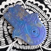 Palm Incense Burner - Blue Purple Green Shimmer
