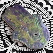 Palm Incense Burner - Purple Copper Shimmer