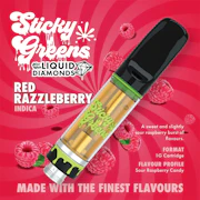 Sticky Greens Red Razzleberry Liquid Diamonds 1g Prefilled Vape Cartridge