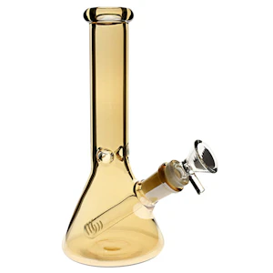 Plain Jane Glass - Plain Glass - Gradient Beaker Bong 8" GOLD